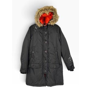 Vintage 90s Da-Nang Surplus Parka Jacket Womens L Street Wear Embroidered